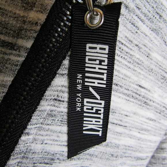 8IGHTH DSTRKT MARLED Gray/White Hoodie, Sweatshirt - Picture 5 of 7